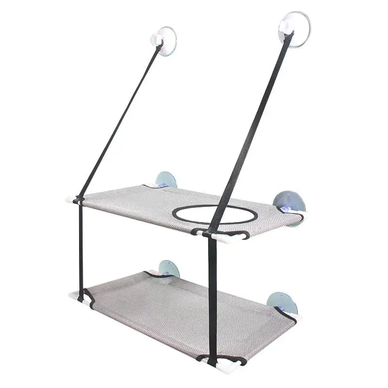 Cat Window Hammock Bed Kitten Sunny Seat Double Decker Tunnel Suction Cup Mounts For Cats Winter