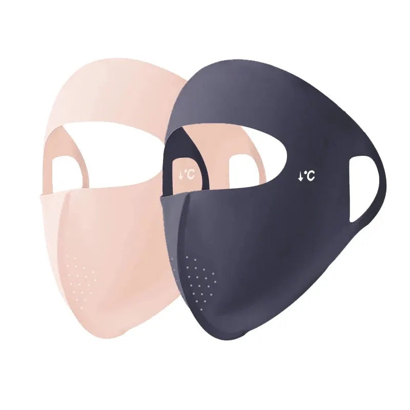 Summer Full Face Mask Sun Protection For Men And Women Unisex Outdoor Travel Ice Sense Breathable Elastic Facekini