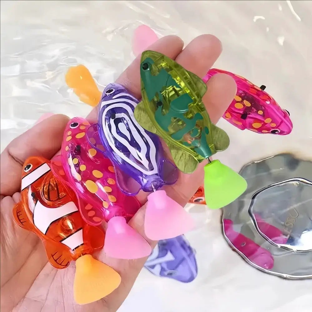 Light Up Baby Bath Toy Clownfish Swimming Electric Sensor Water Play Toy For Kids And Toddlers