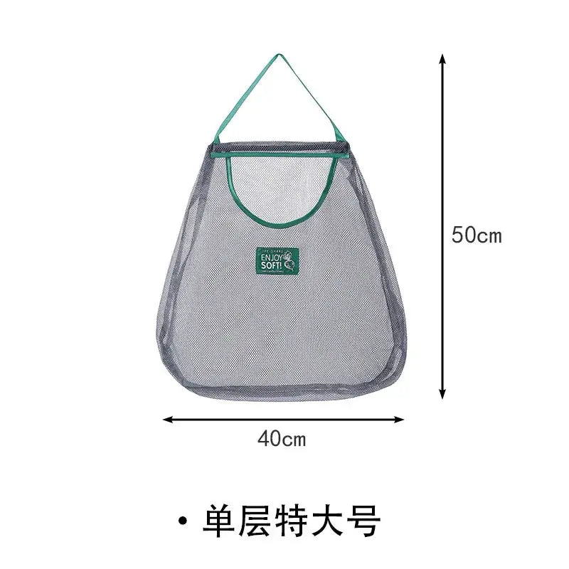 EcoMesh Reusable Hanging Mesh Storage Bags For Fresh Ginger Garlic Potatoes And Onions With Airflow Design
