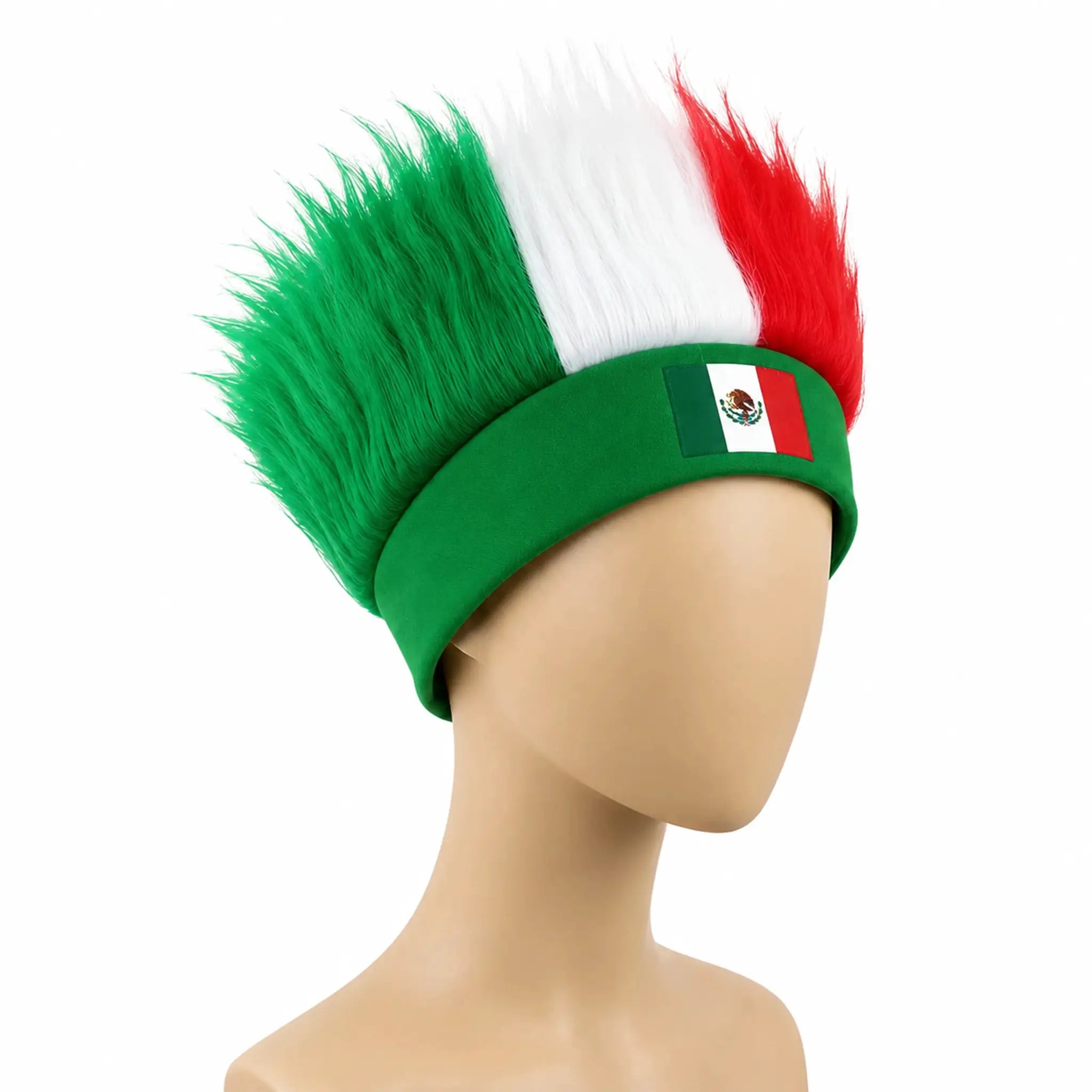 World Cup Wig With Logo In National Flag Colors For Brazil Argentina