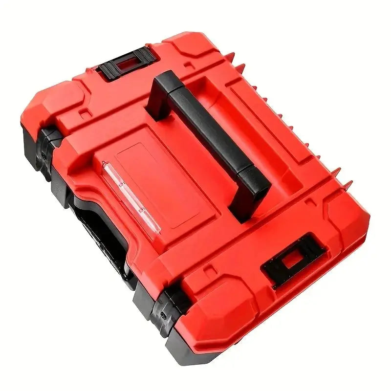 Simples Market red 1pc multi-functional tool box with black handle and stacking compartments