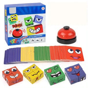 Kids Face Change Cube Game Montessori Expression Puzzle Building Blocks Educational Toy For Early Learning