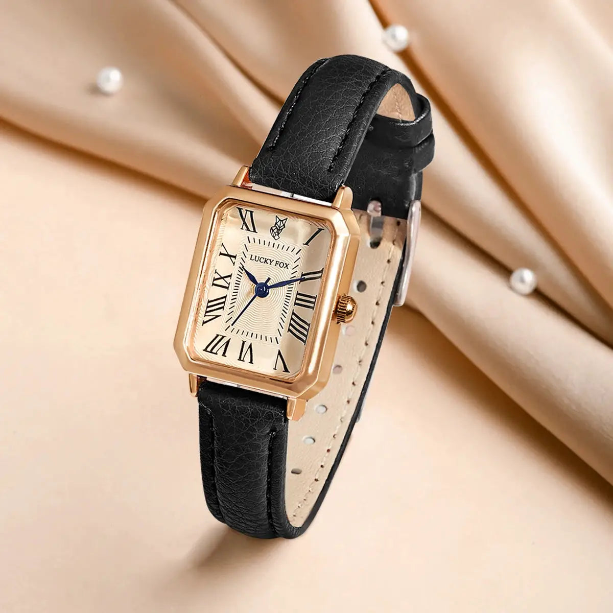 Retro Digital Dial Square Leather Strap Quartz Wristwatch For Women Casual Elegant Gift Timepiece