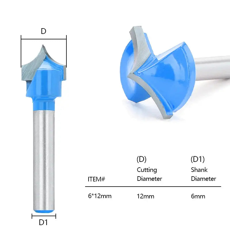 XCAN 6mm Shank CNC Round Nose Milling Cutter Solid Carbide Bit For Woodworking 12-32mm Round Point Cut Bit 1pc
