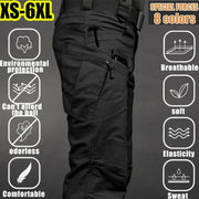 Mens Tactical Cargo Pants Plus Size 6XL Outdoor Waterproof Multi Pocket Hiking Fishing Trousers