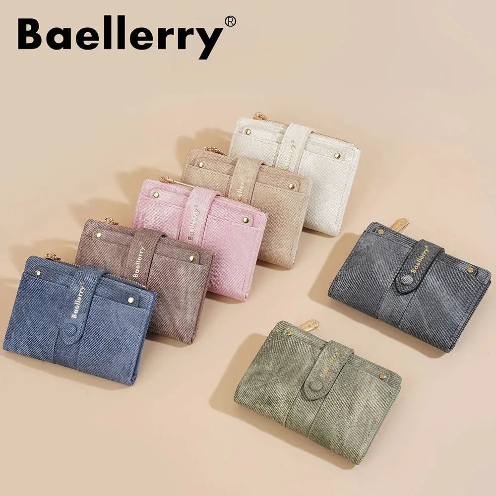 Baellerry women's short wallets set in multiple colors with zipper coin pocket and detachable card clip