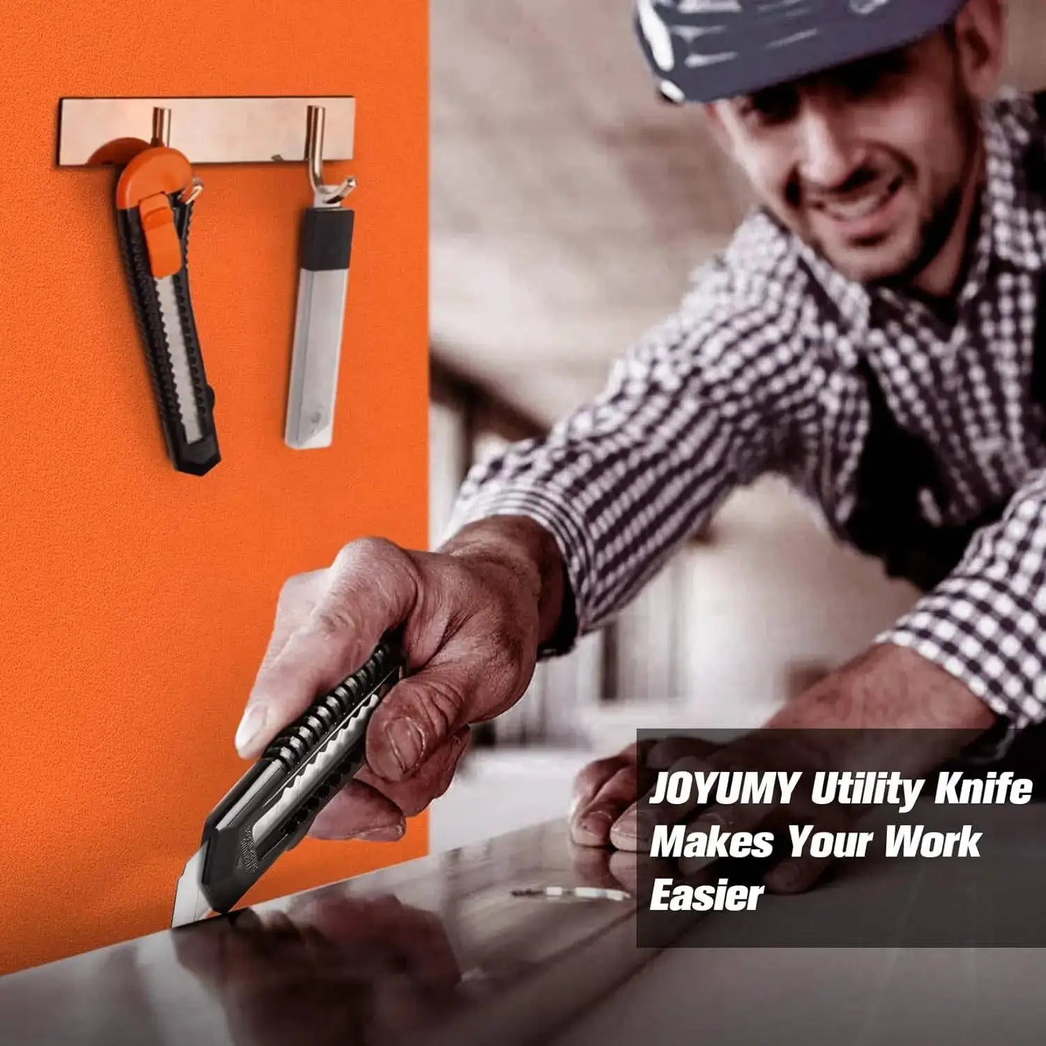 3 Pack Retractable Box Cutter Utility Knife Set With 18mm Wide Blades For Cartons Cardboard And Boxes