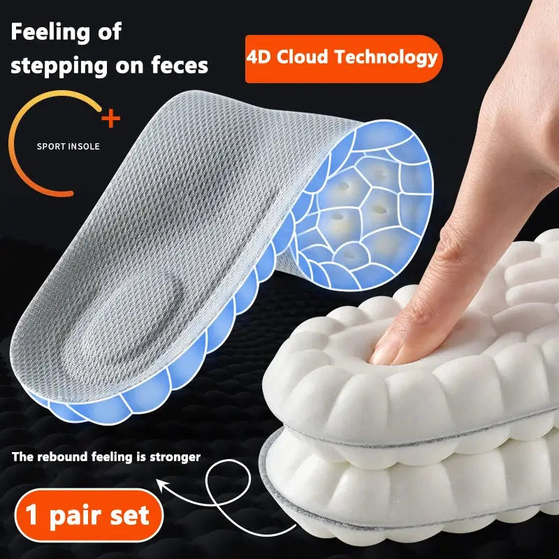 High Elasticity Sport Orthotic Insoles With Arch Support And Shock Absorption For Breathable Comfort And Odor Control