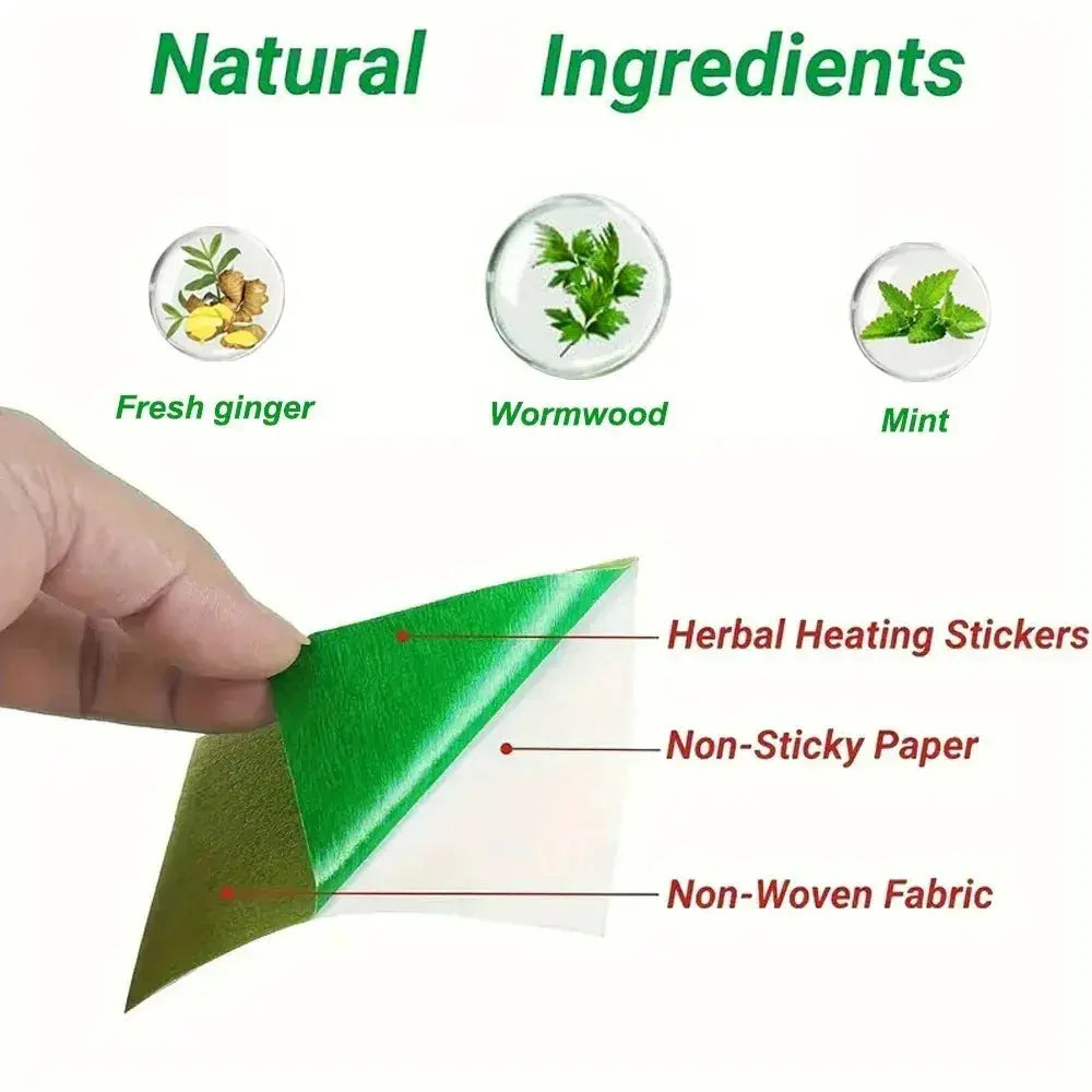 Neck patch by Simples Market; green herbal heating patch with three-layer non-woven fabric and non-sticky paper