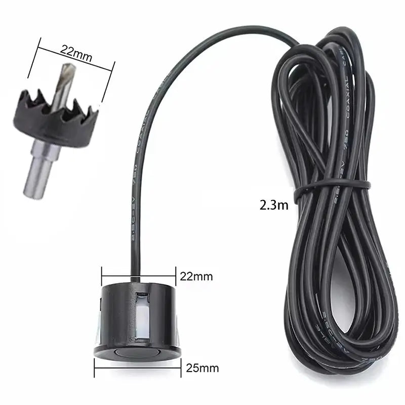 FirstSafe CVBS AHD car rear camera kit by Simples Market with 2.3m cable and crown drill bit