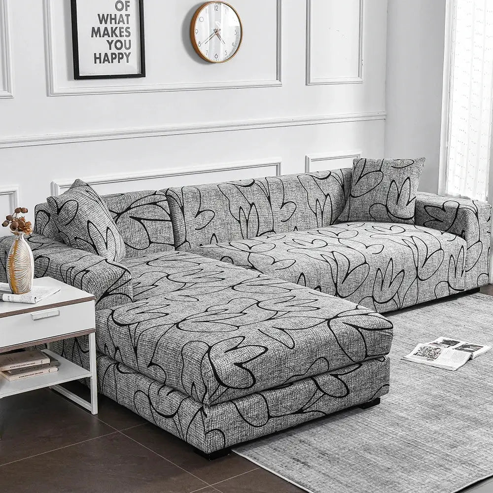 Flower Printed Elastic Sofa Cover Anti Slip Spandex Furniture Protector For Bedroom Living Room Office Decor