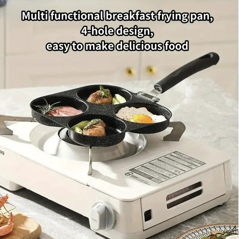 IronNest Cast Iron Nonstick Omelette Pan For Multi Burner Cooker On Gas And Electric Stoves