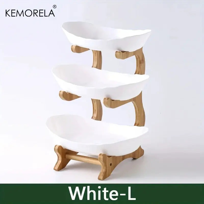 Two To Three Layer Fruit Plate For Home Plastic Snack Dish Creative Modern Dried Fruit Basket Candy Dish Cake Stand