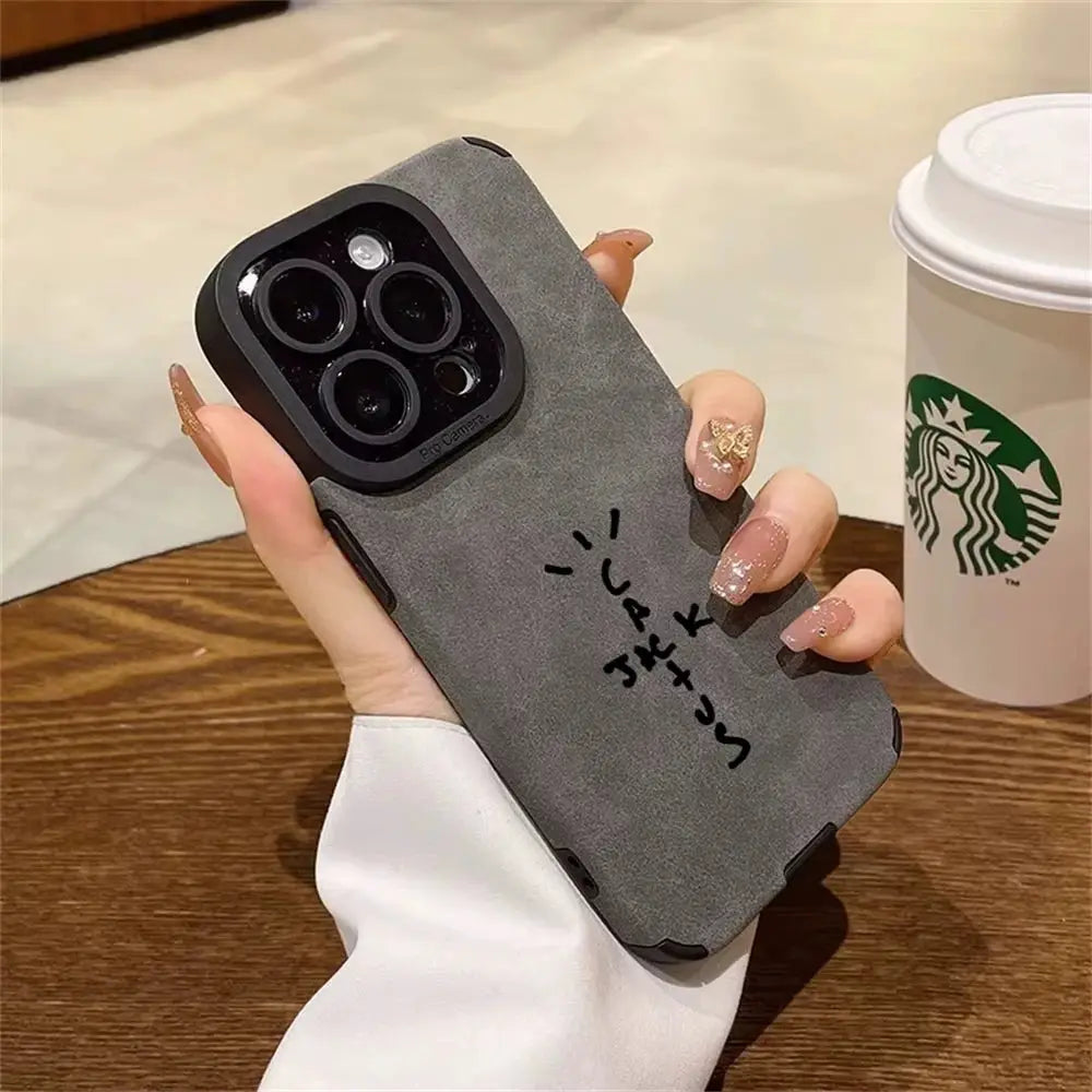 Hop Jack Flip Leather Phone Case For iPhone 16 15 14 Plus 13 12 11 Pro Max X XR XS Full Coverage PU Leather
