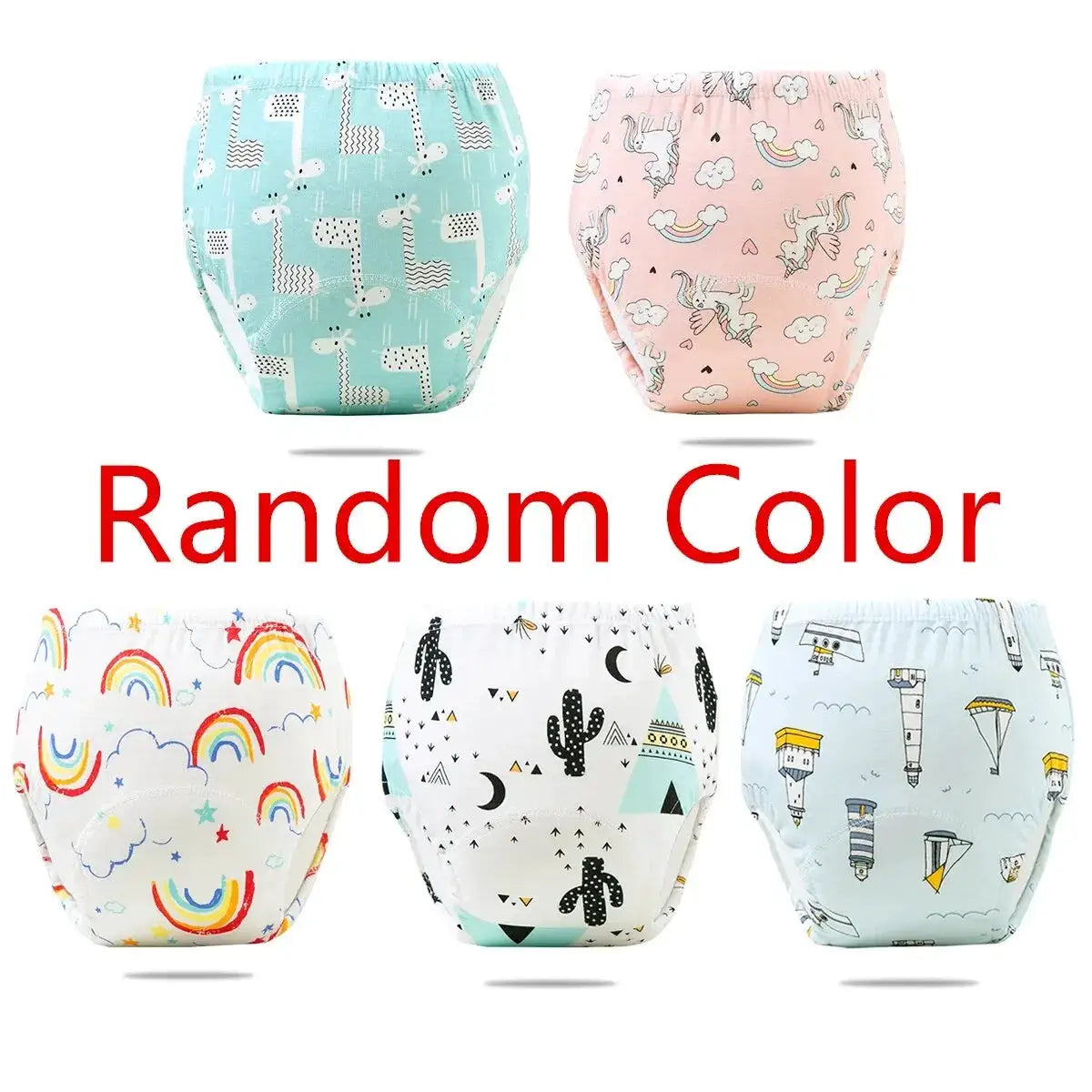 Breathable Cotton Baby Training Pants 0 to 3 Years Reusable Cloth Nappy Toilet Training Pants for Newborns