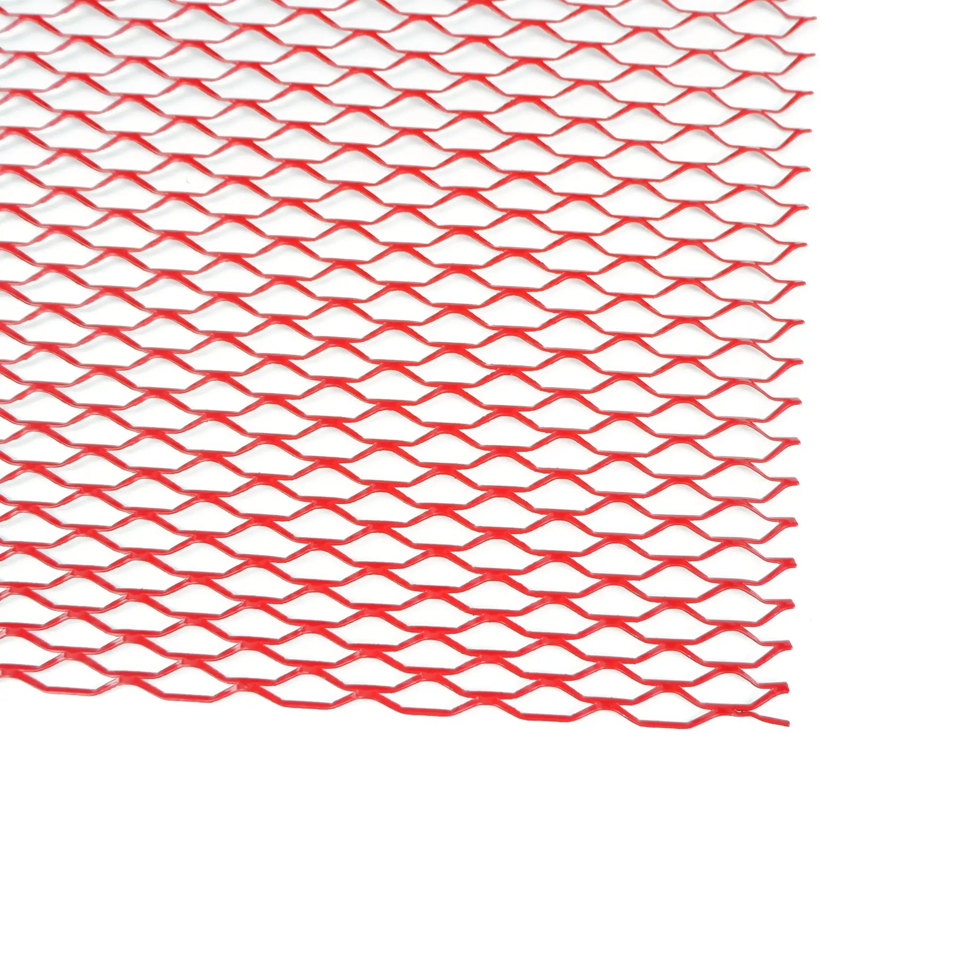 Red Aluminium racing car bumper grille mesh net for universal use