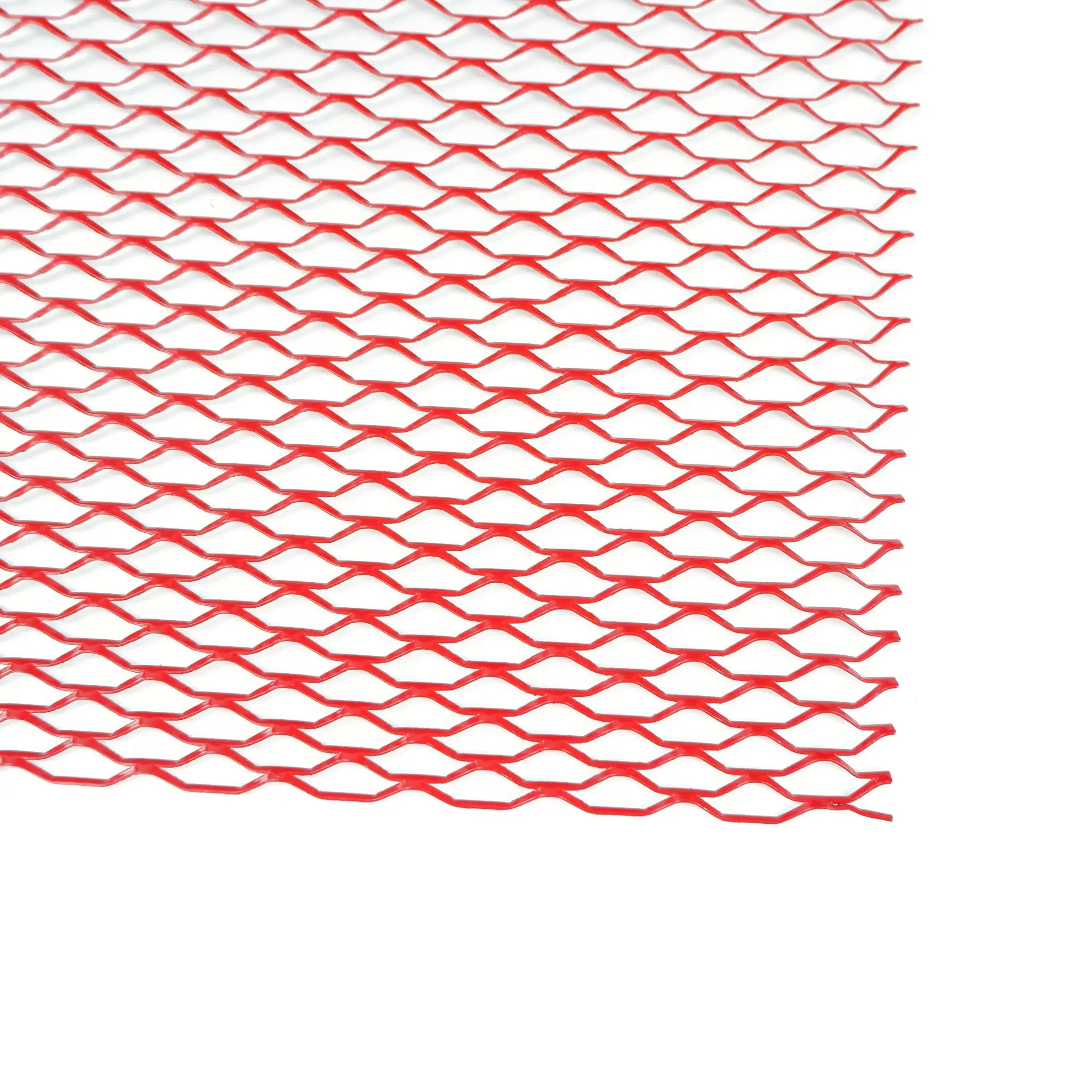Red Aluminium racing car bumper grille mesh net for universal use