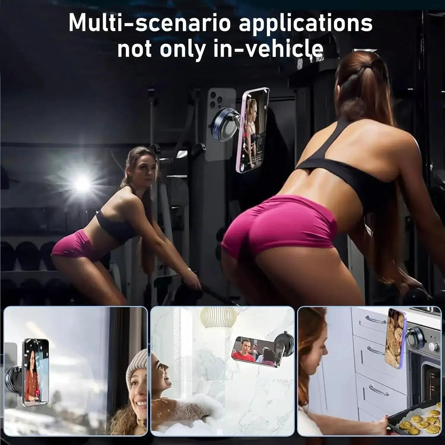 360 Degree Rotating Vacuum Car Phone Holder Magnetic Dashboard Mount
