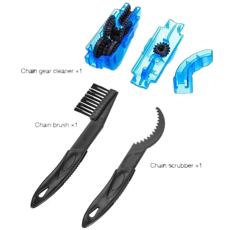 Portable Bicycle Chain Cleaner Kit With Brushes Scrubber Wash Tool For Mountain Bike Cleaning Outdoor Accessory