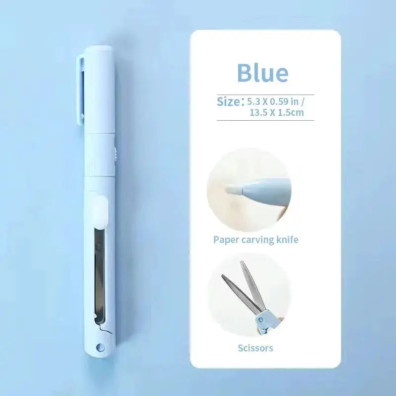 Mini Portable Pen Shape 2 In 1 Paper Cutter And Carving Knife For Scrapbooking Crafting Tools
