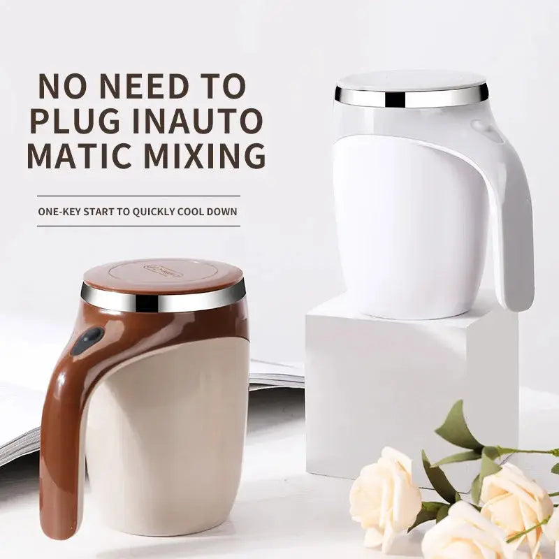 Automatic Stirring Cup Mug Rechargeable Portable Electric Stirring Stainless Steel Magnetic Base For Coffee And Tea