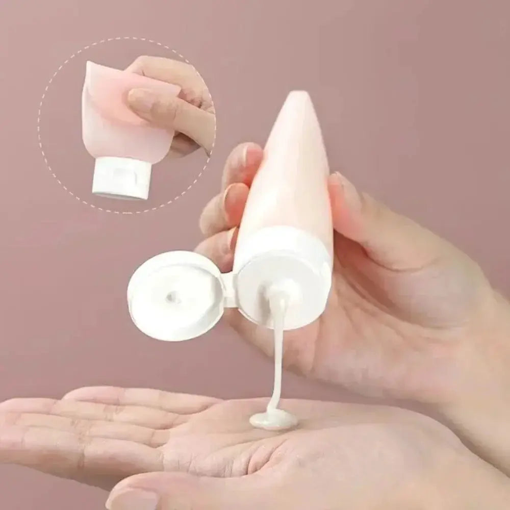 4 Pack 60ml Refillable Squeeze Tubes Set Travel Empty Lotion Shampoo Bottles For On The Go