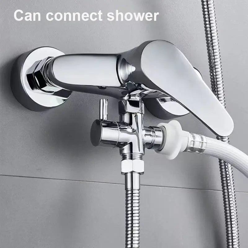 Simples Market brass 3-way diverter bidet sprayer kit with stainless steel nozzle, chrome hose, wall mount