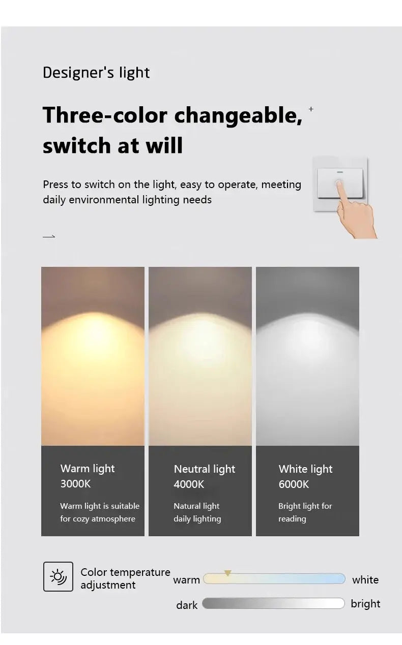 Modern Salon Design Ring Ceiling Chandelier LED lighting by Simples Market; three-color temperature options 3000K/4000K/6000K.