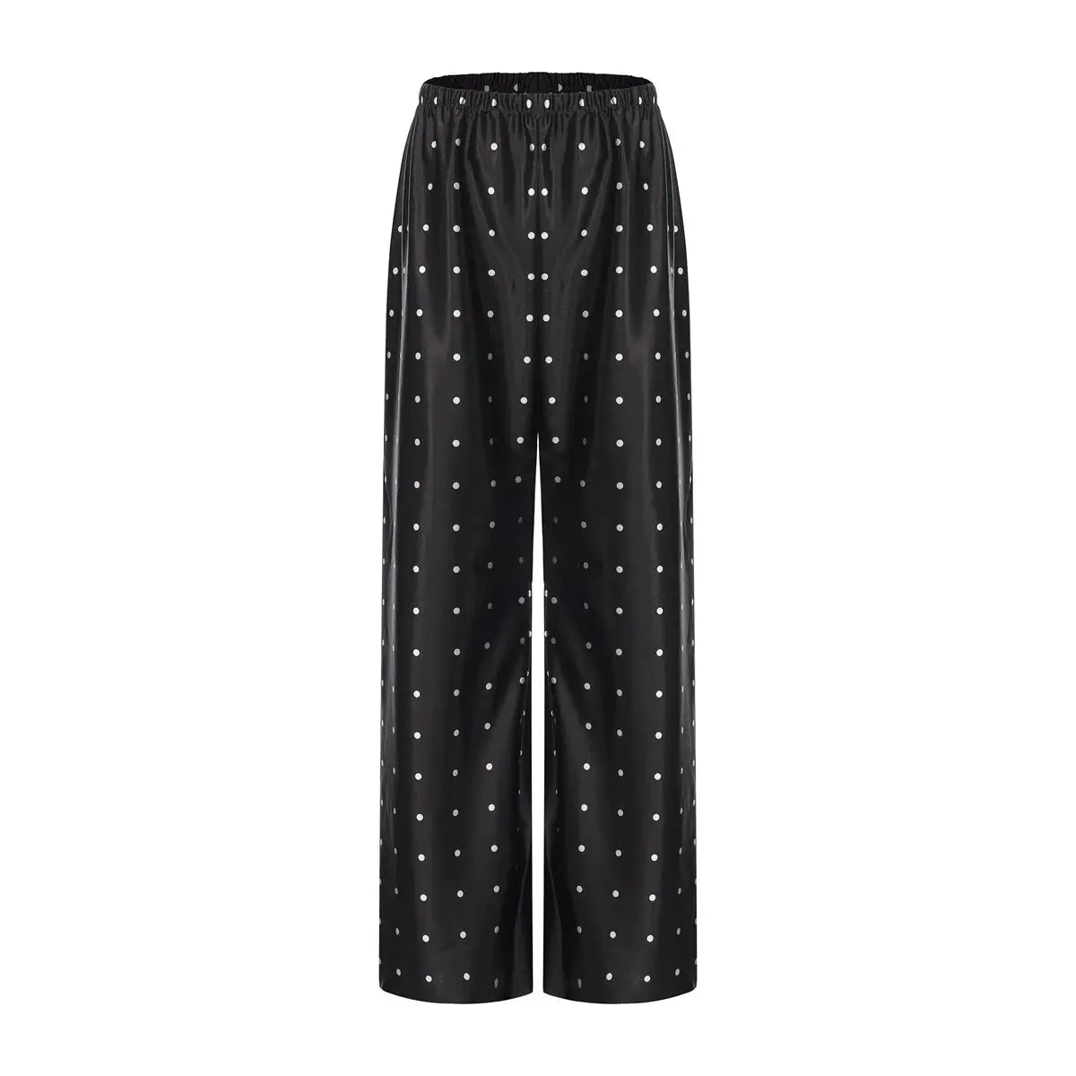 VelvetBloom Satin Wide Leg Pants With High Waist Elastic Closure For All Day Comfort And Elegant Summer Style