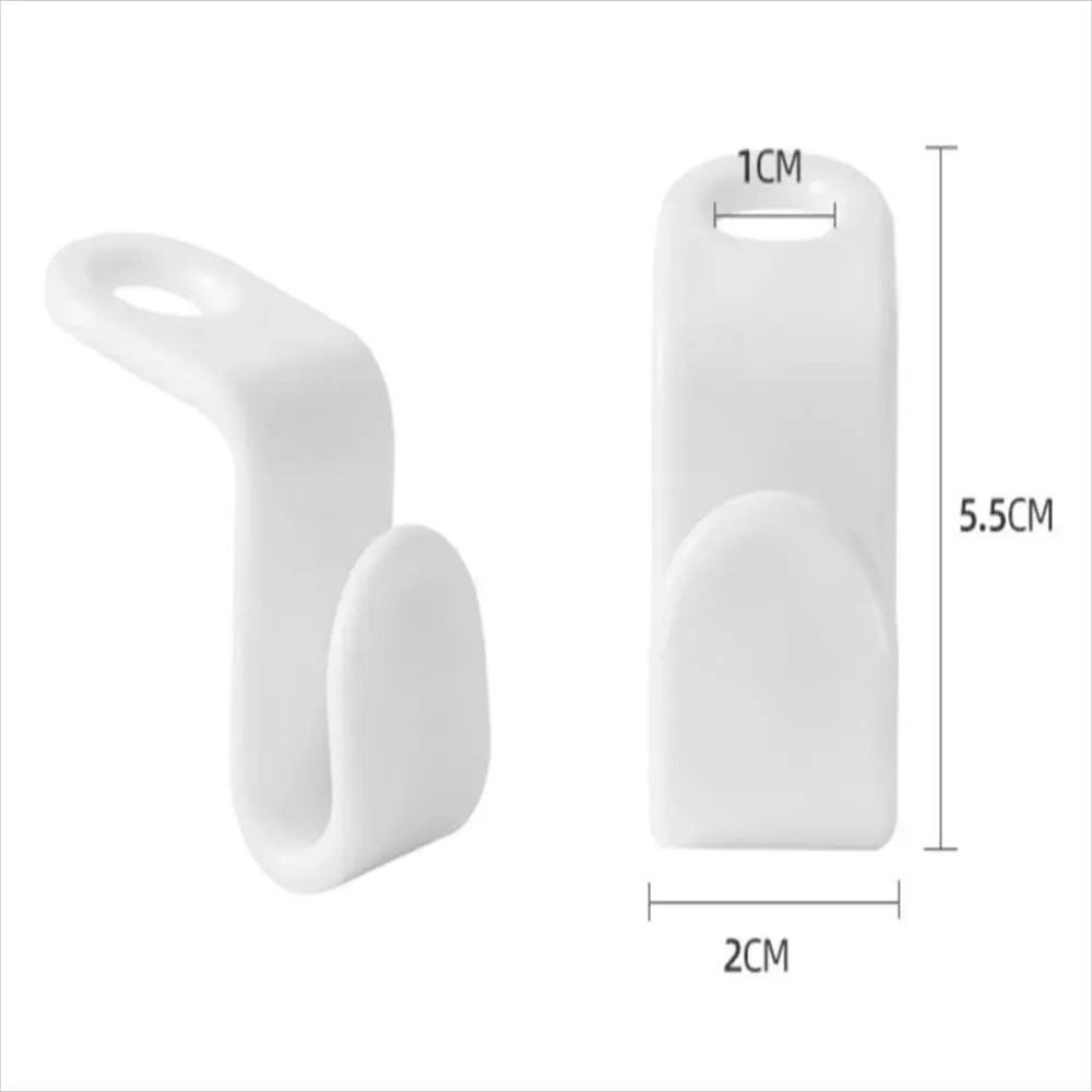 White plastic mini wardrobe hanger connector by Simples Market for space-saving cascading closet organization