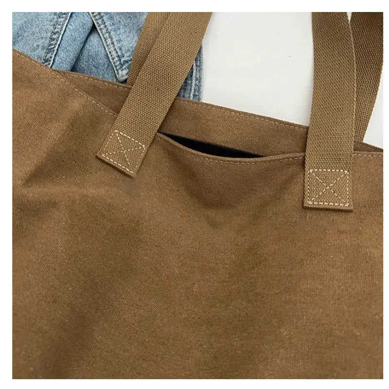 UrbanCanvas Womens Canvas Tote Bag Spacious Durable Shoulder Bag With Zipper Closure For Work