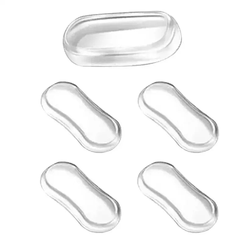 5-pack clear silicone toilet seat bumpers with strong adhesive for bathroom lid protection