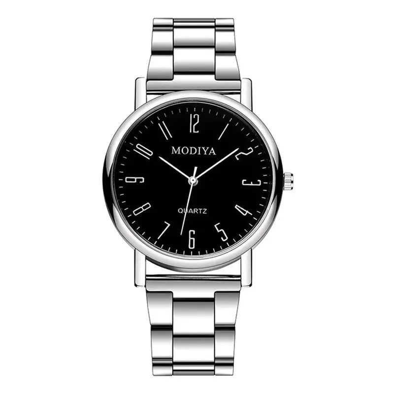 Yo Men's Quartz Wristwatch Casual Silver Alloy Band Timepiece For Everyday Wear With Arabic Numeral Markers