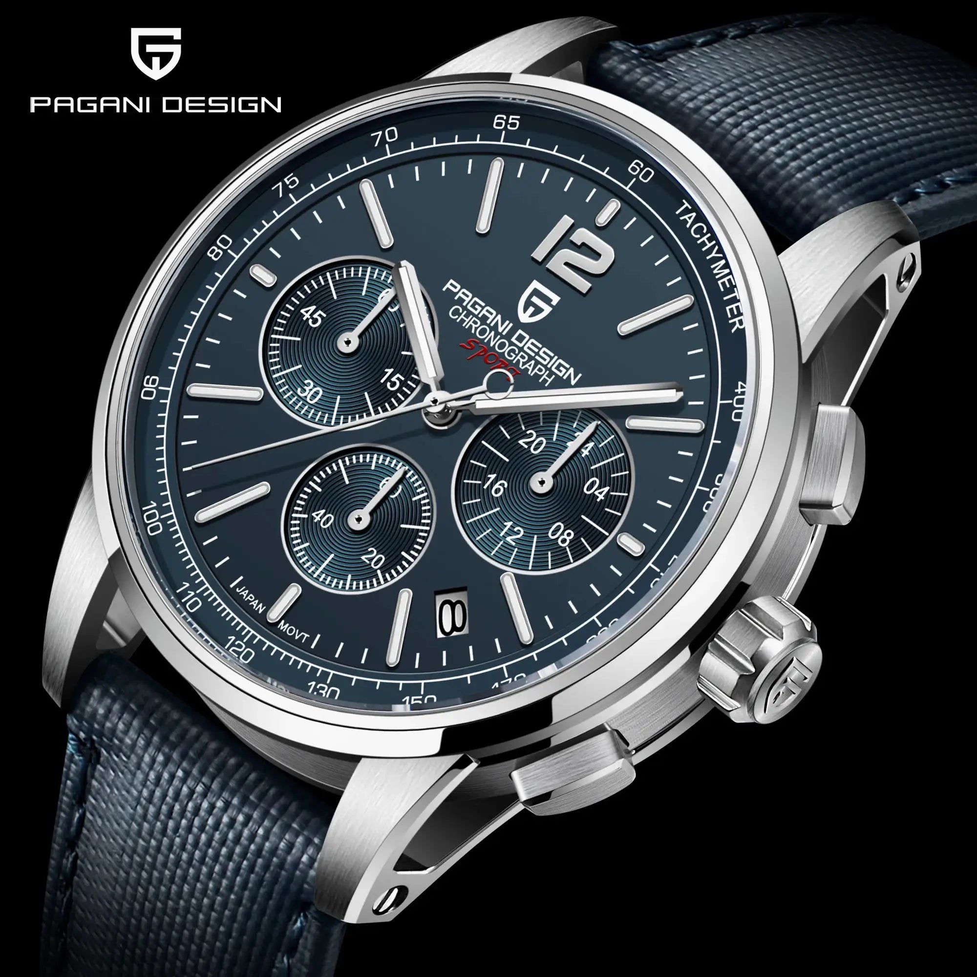 Pagani Design 2026 New Luxury Fashion Casual Men Quartz Watches VK63 100M Water Resistant Sapphire Glass Stainless Steel