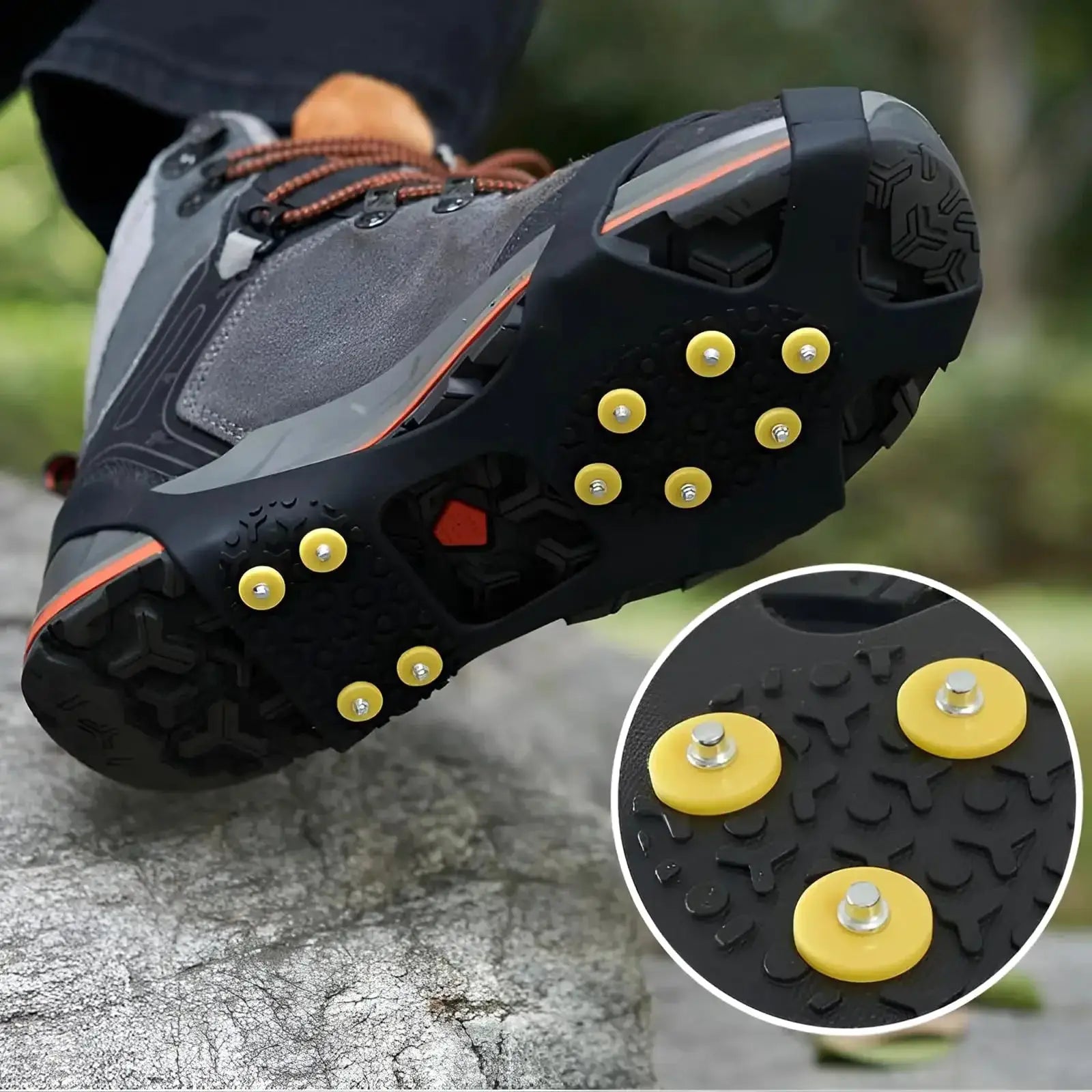 Unisex 10 Tooth Climbing Crampons Anti Slip Mountaineering Cleats For Snow Walking Hiking Shoes Covers Spikes