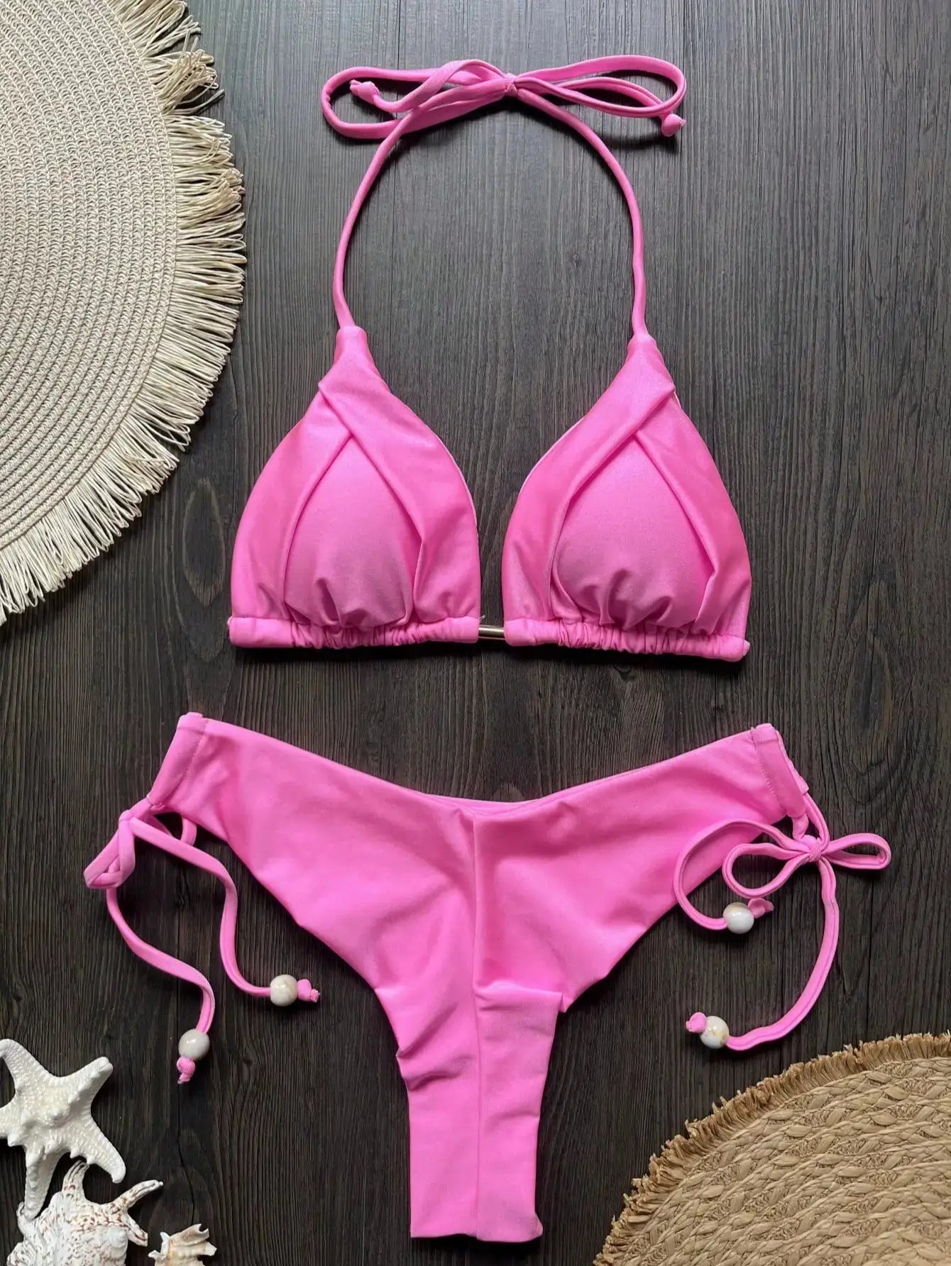 Ruotongsept 2025 New Sexy 13 Color Triangle Bikini Set For Women Push Up Brazilian Swimwear Beachwear