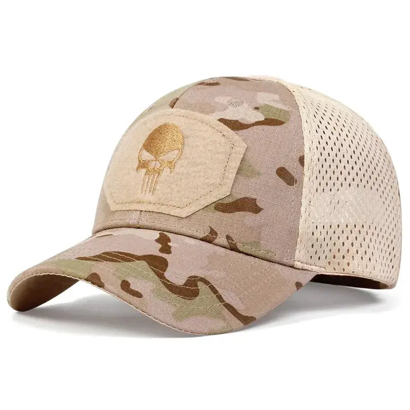 2025 Skull Embroidered Patch Baseball Caps Breathable Adjustable Sun Protection Outdoor Casual Hats For Spring And Autumn