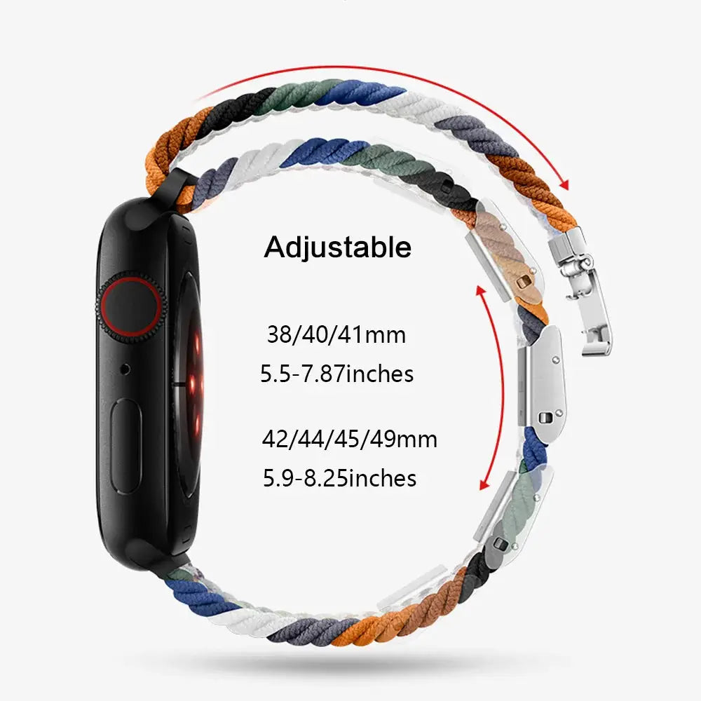 Strap For Apple watch band 46mm 45mm 44mm 49mm 40mm 41mm 42mm Braided loop correa bracelet iWatch series 10 8 9 7 5 2030