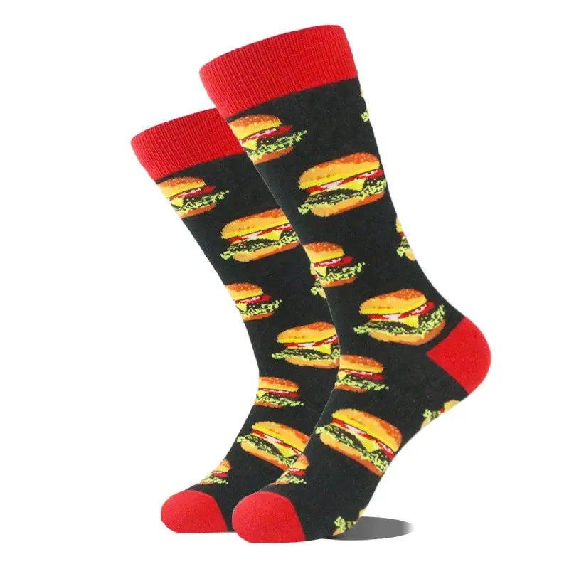 Cotton Happy Funny Socks For Men Women Unisex Crew Socks Alien Planet Shark Dinosaur Novelty Design