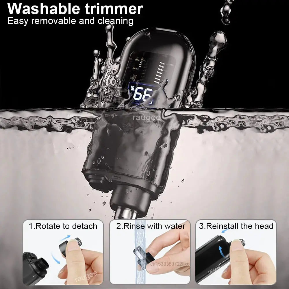 Rechargeable Electric Nose Hair Trimmer For Men Portable Pocket Clip