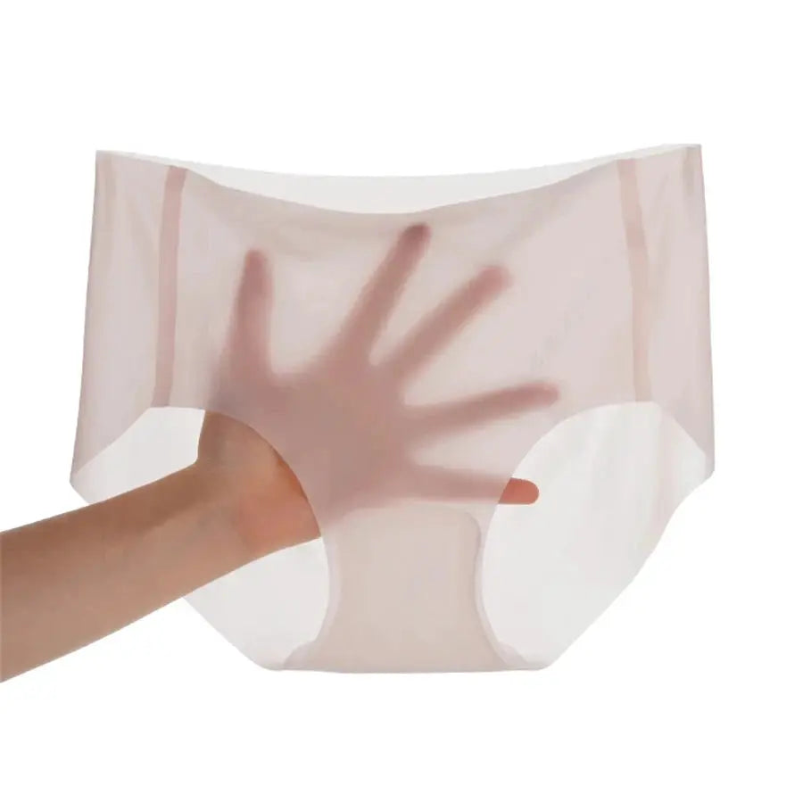 Simples Market ice silk seamless underwear for women, nude sheer breathable quick-dry panties M-XL