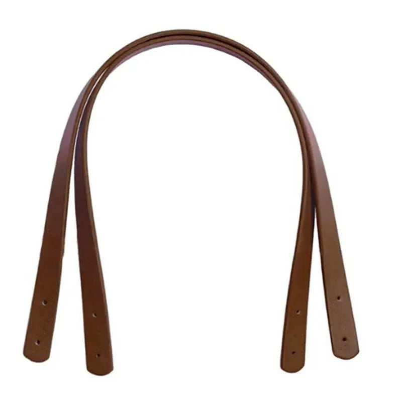 ArtisanCraft 2 Piece PU Leather Bag Strap Replacement Handles For Woven Bags Durable Handmade DIY Shoulder Tote Straps