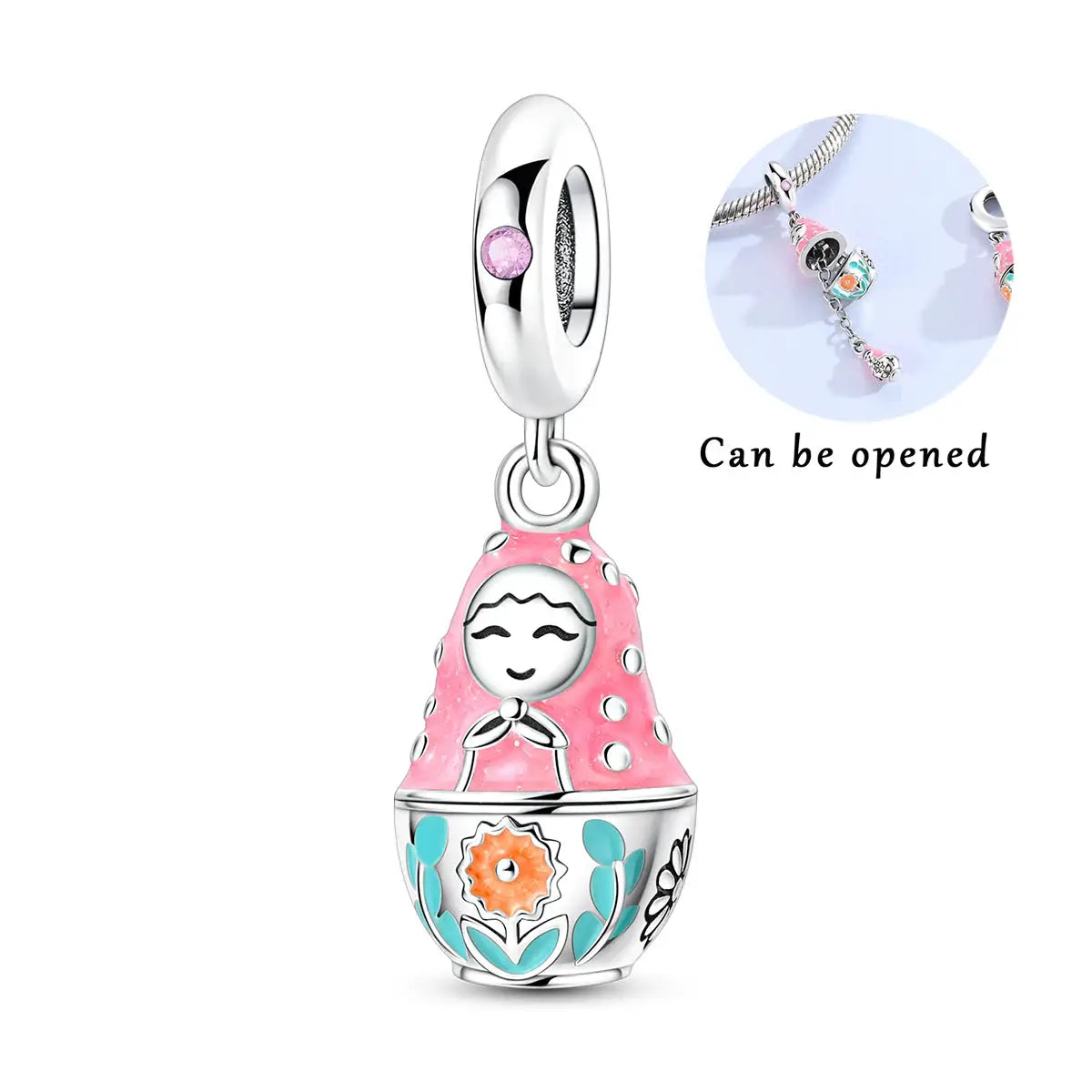 925 Silver Charms Beads for Pandora Style Bracelets Women Animal Charms in Blue Red Green Pink Yellow Gift