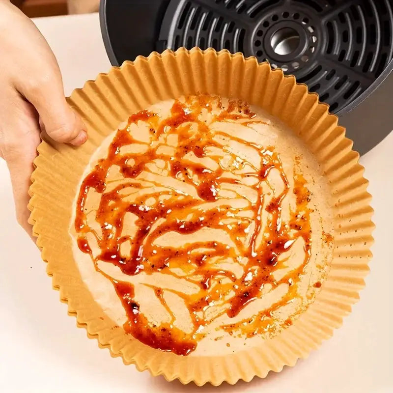Air Fryer Paper Liners Disposable Parchment Paper Oil Proof Waterproof Nonstick Round, Square And Rectangle