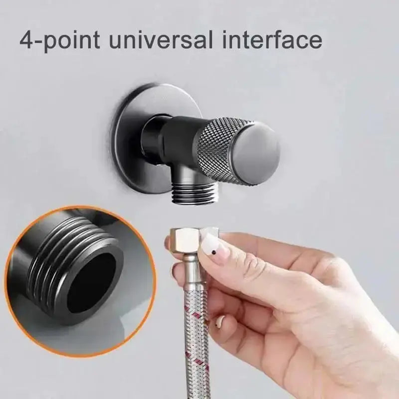 4 Points Faucet Inlet Valve Brass Triangle Valve Universal Switch For Water Heaters Toilets Washing Machines