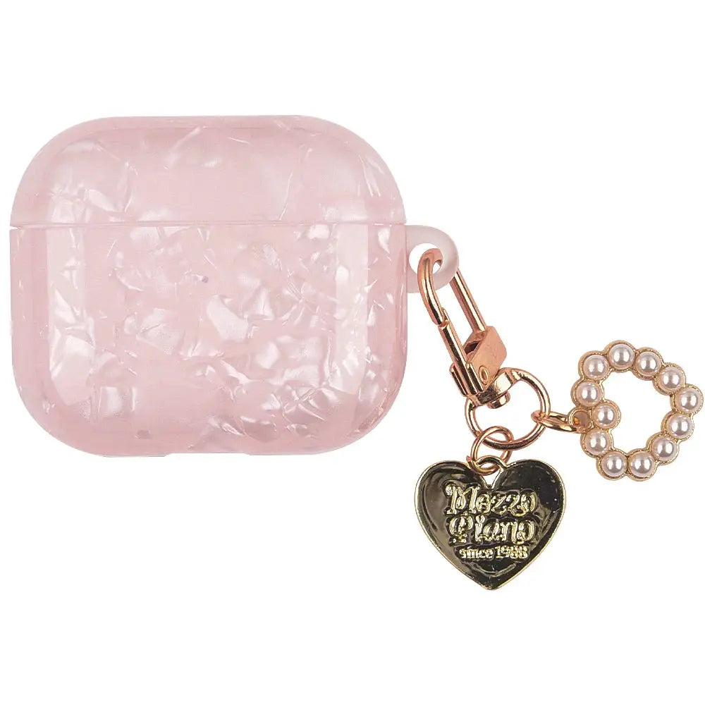 Leopard Girl AirPods Pro Case USB C 1 2 3 4 Soft Silicone Shockproof Cover With Pearl Shell Keychain