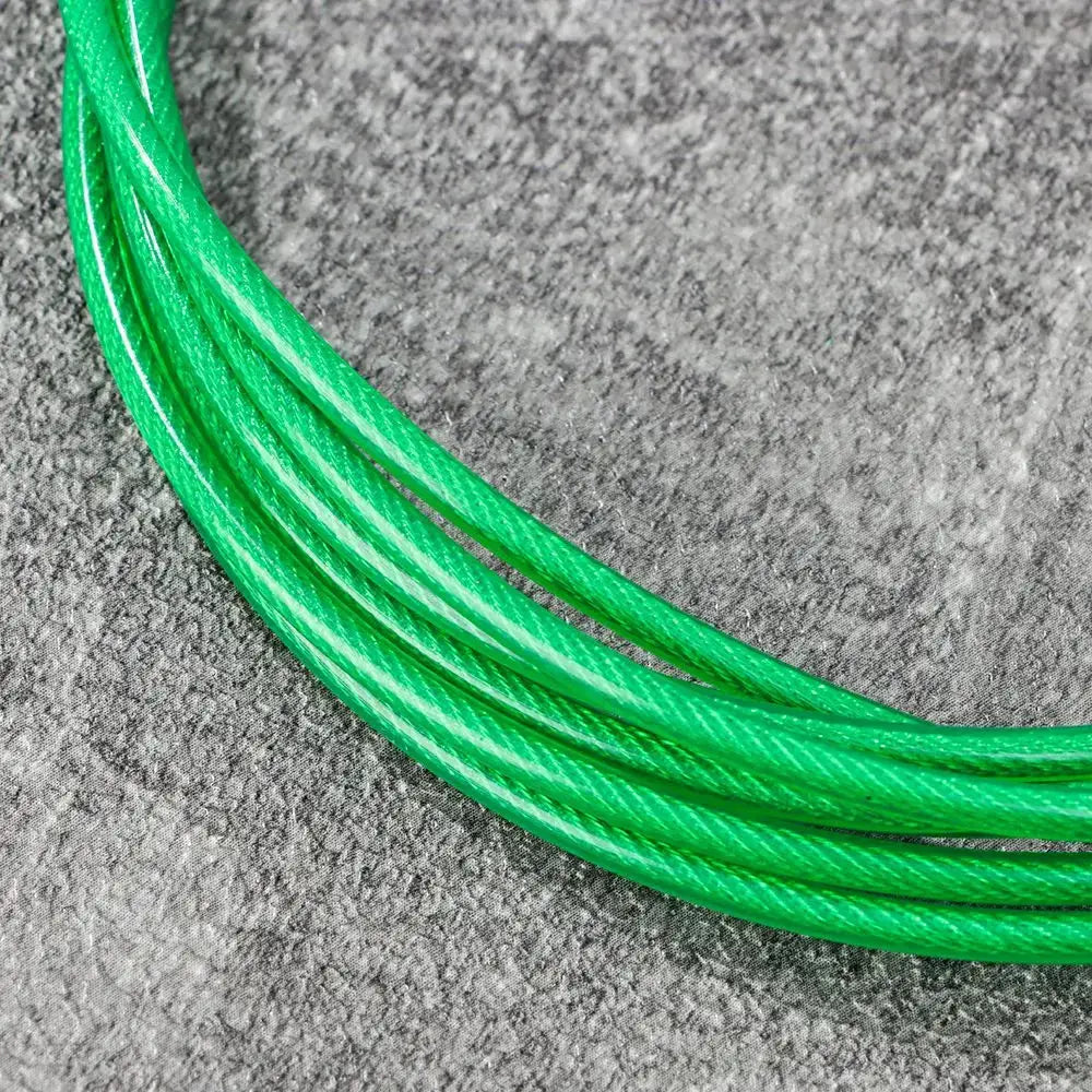 Green bicycle lock cable, steel braided wire, 0.5/1/2 m anti-theft cycling accessory