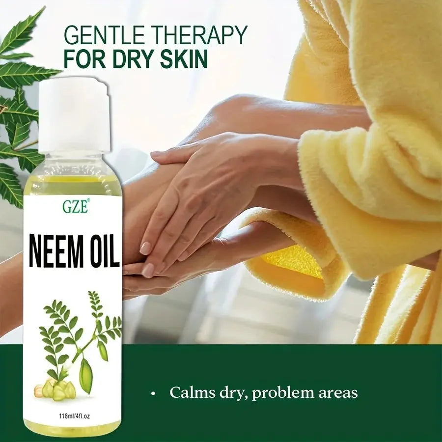 GZE Neem Oil Undiluted Cold Pressed For Skin And Hair Growth Nails Health Everyday Use