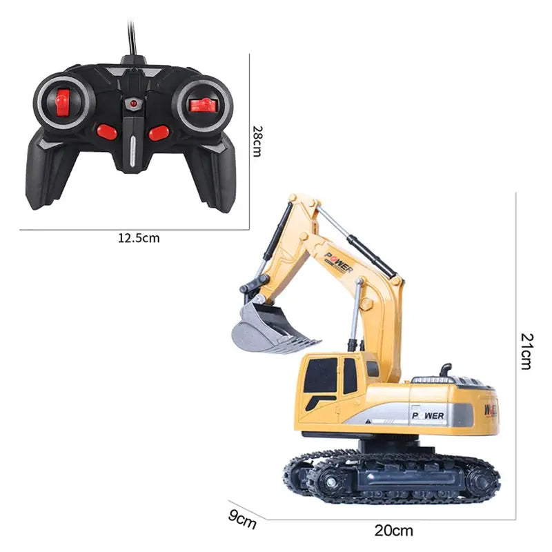 RC Excavator 2.4GHz Ready To Run 6 Channel And 5 Channel Alloy And Plastic Engineering Vehicle Scale For Kids Gift
